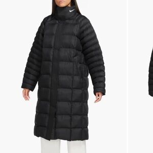 Nike Black Long Puffer Coat